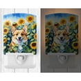 thumbnail image 2 of Corgi in Sunflowers Ceramic Night Light 4 in x 6 in, 2 of 3