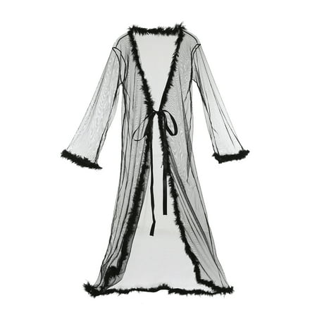 

Pudcoco Womens Lingerie Dress Long Bath Robe Gown Babydoll Nightwear Sleepwears