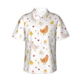 thumbnail image 2 of Goofa Funny Chicken Hawaiian Shirt for Men, Unisex Summer Beach Casual Short Sleeve Button Down Shirts,Aloha Tropical Floral print shirt-, 2 of 9