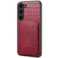 thumbnail image 4 of for Samsung Galaxy A23/A23 5G Leather Phone Case Back Cover, Classic Croc-printed Check Crocodile Pattern Magnetic Foldable Hidden ID Credit Card Holder Slot, Kickstand Support, 4 of 8