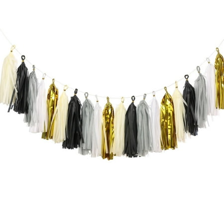 Ling S Moment 20pcs Tassel Garland Banner Tissue Paper Tassels For