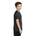 thumbnail image 3 of Sport Tek Teen Unisex Regular CamoHex Short Sleeves T-Shirt Iron Grey X-Small, 3 of 6