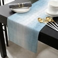 thumbnail image 3 of Blue Ombre Cotton Linen Table Runner 18 x 72 inch Modern Abstract Art Aesthetics Non-slip Rectangular Dining Table Decor for Wedding Party Holiday Dinner, 3 of 8
