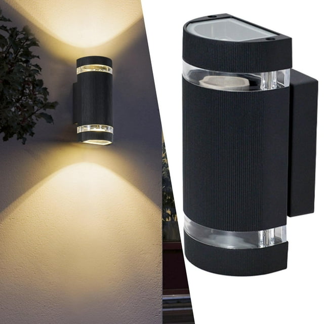de luces de pared LED para exteriores con linterna de pared de vidrio Accesorios de lámpara de pared E26 para exteriores modernos para balcón,