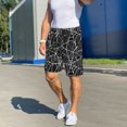 thumbnail image 5 of Mens Pajama Shorts, halloween Spider web print Sleep Shorts Men Pajama Bottoms Lounge PJ Shorts with Pockets, 5 of 6