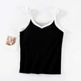 thumbnail image 2 of Plebaso Women's Camisole Top Yoga Tank Tops Built in Bras V Neck Spaghetti Strap Cami Sleeveless Shirts, 2 of 3