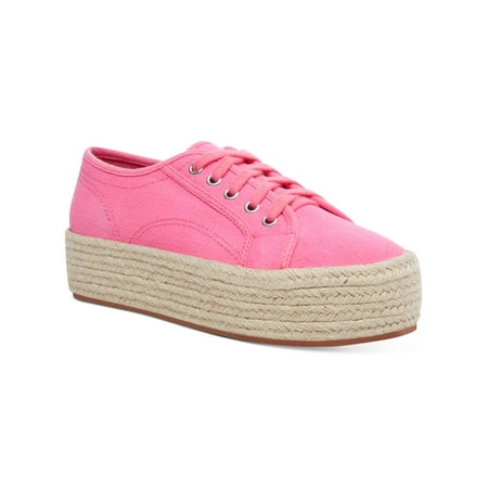 

WILD PAIR Womens Pink Espadrille Cushioned Sofeya Round Toe Platform Lace-Up Athletic Sneakers 5 M