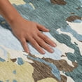 thumbnail image 3 of Addison Rugs Mayfield Premium Machine Washable Transitional Abstract Teal Rectangle Rug, 3' x 5', 3 of 8