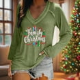 thumbnail image 4 of Ailaofu Christmas Palm Tree Shirt for Women Hawaiian Beach Tropical Christmas Palm Tree Shirts Xmas Holiday Long Sleeve T Shirt, 4 of 6