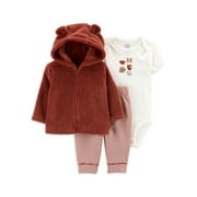 Carter's Child of Mine Baby Boys Dog Cardigan Set, 3-Piece, 0-24 Months