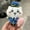 B, variant on Wisteria Flower Self-deprecating Bear Airport Uniform Plush Doll Toys Bag Pendant Cartoon New Keychain Decoration Gift