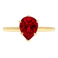 thumbnail image 7 of Solitaire Engagement Ring for Women - 1.5ct Natural Garnet in 14K Yellow Gold Promise Ring, 7 of 7