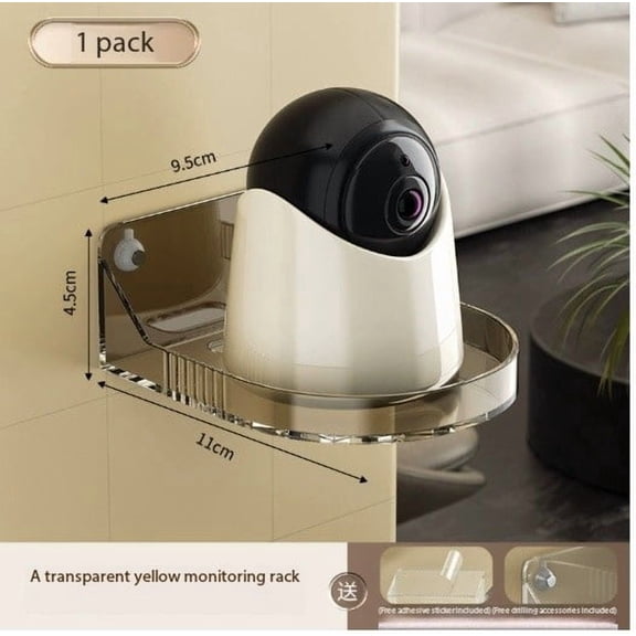 No-Drill Wall Mount Bracket for Security Cameras, Adhesive Clamp Indoor Outdoor