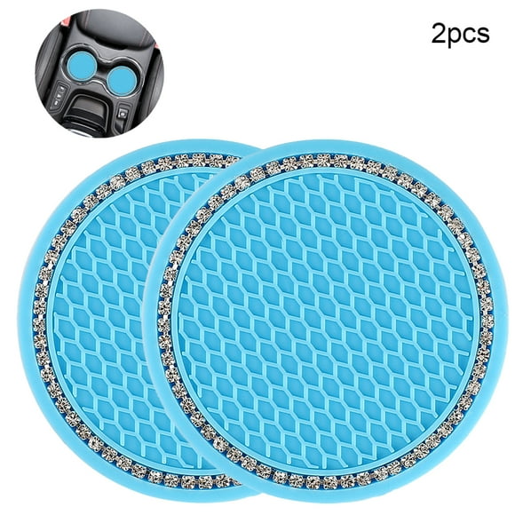 2PCS Car Cup Coaster Universal Vehicle Bling Travel Auto Cup Holder Bling Car Accessories