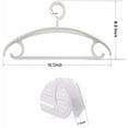 thumbnail image 2 of 10 Pack Perchas de plástico resistentes con capacidad de 25 lb, gancho giratorio, percha para ropa, percha gruesa antideslizante para hombros anchos, color blanco, 2 of 5
