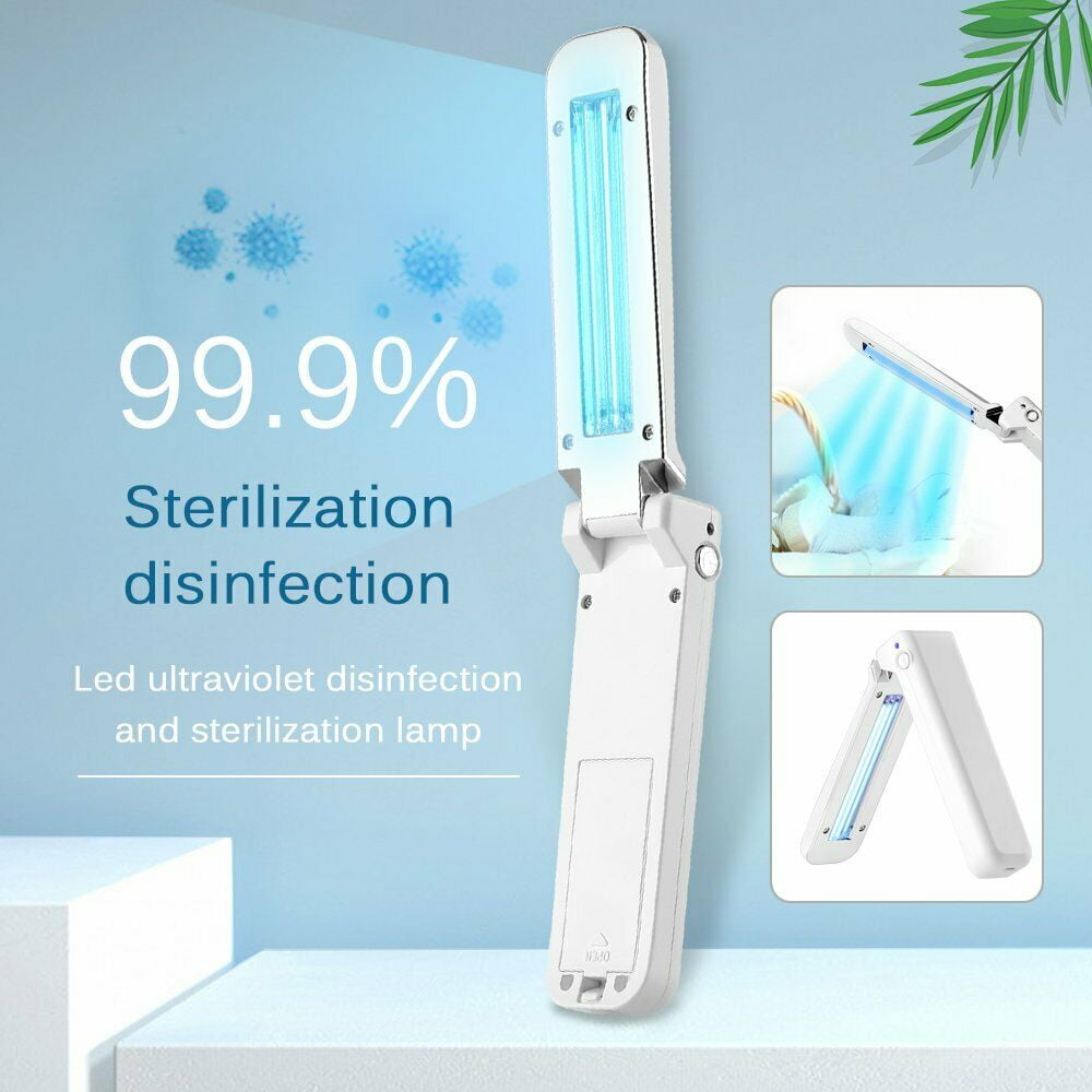 Portable UV Sterilizer Handheld Wand Light Kill Bacteria Germ Sanitizer ...