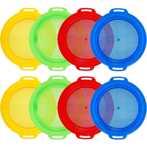 Sand Sifter Sieves Suwimut, paquete de 8, para juguetes de playa para niños