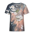 thumbnail image 4 of DPTALR T-Shirt à Manches Courtes Imprimé Col Rond Décontracté pour Femmes, 4 of 8