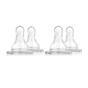 (4 pack) (2 Pack) Dr. Brown's Original Nipple - Level 4 (9m+), 2 Count
