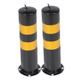 thumbnail image 4 of Minkissy 2Pcs Steel Parking Barrier Safety Warning Column Black for Traffic Management Solutions, 4 of 8