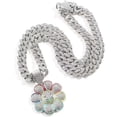 thumbnail image 4 of Sunflower Cute Smiling Face Necklaces,Hip Hop Necklace Personalized Chain, 4 of 6
