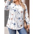 thumbnail image 2 of Weardear Womens Plus Size Tops Long Sleeve Shirts Crew Neck Flowy Tunic Top, 2 of 6