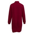 thumbnail image 5 of Womens Casual Sweatshirt Dress Long Sleeve Neck Wrap Hem Loose Fall Winter Long Pullover Dresses Dresses for Bride Women plus Size Dress Dress Women Eyelet Dress Women Casual Dresses for Summer Tee, 5 of 5