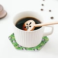 thumbnail image 5 of Fuzoiu Cartoon Panda And Leaf 1 Print Leather Coasters Set,Drink Coasters Set of 4,for Tabletop Protection, Durable PVC Coasters,Home Décor and Housewarming Gift-Hexagon, 5 of 6