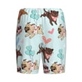 thumbnail image 4 of Rocae Cute Pug Dogs for Men's Soft Sleep Pajama Shorts, Waistband and Pockets, 4 of 9