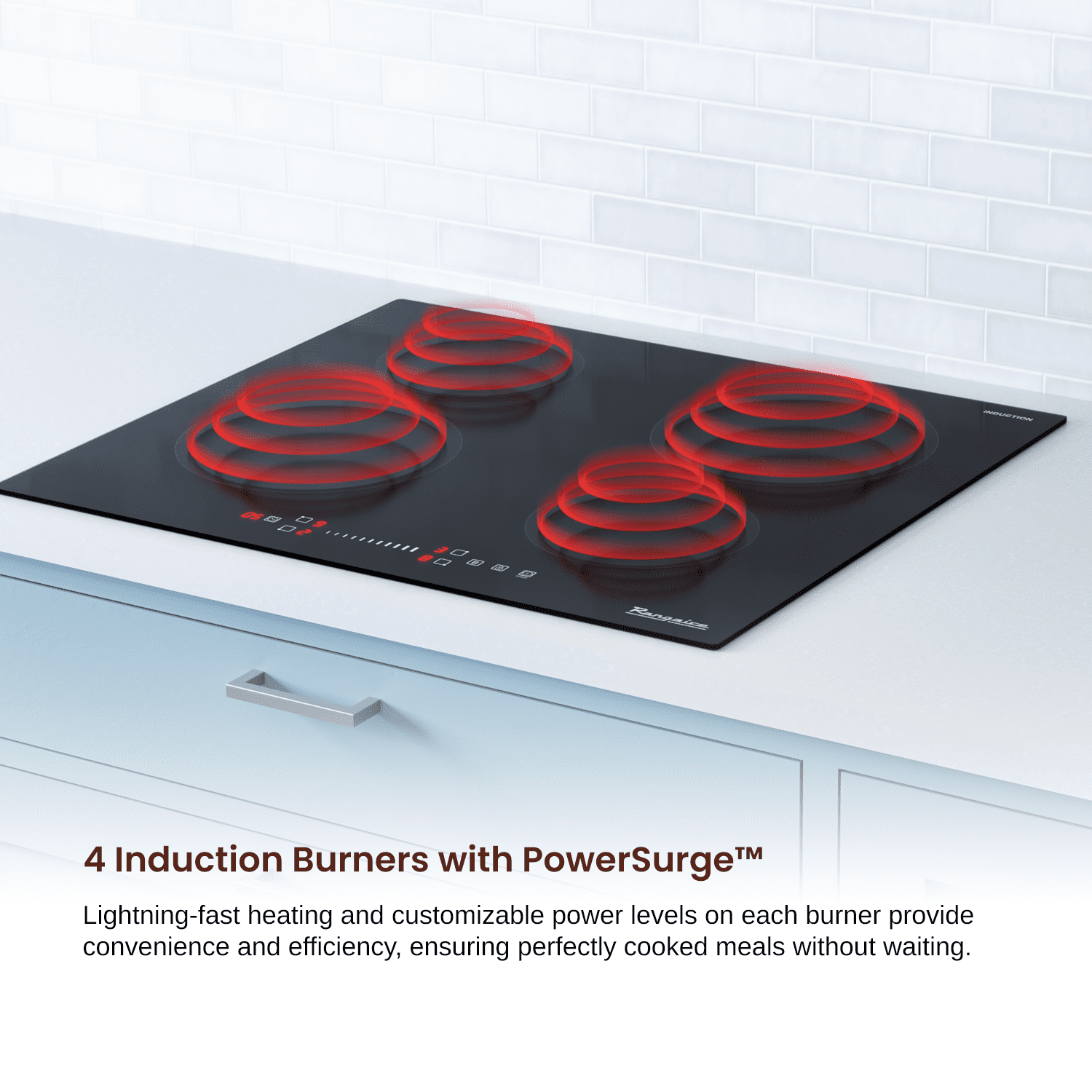 Rangaire RCI241S 24" Induction Cooktop - Smooth Glass Surface, Induction Burners, Touch Control