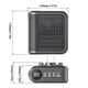 thumbnail image 4 of Mini calefactor de pared ZJT250120168 | Calefactor eléctrico de bajo consumo de 800 W con temporizador y protección contra sobrecalentamiento y control remoto | Calefactor compacto para baños y h, 4 of 5