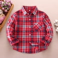 thumbnail image 2 of Coerni Girls Plaid Flannel Oversized Shirt Teen Long Sleeve Button Down Blouse Tops Kids Collared Shacket Spring Fall Shirt Jacket, 2 of 9