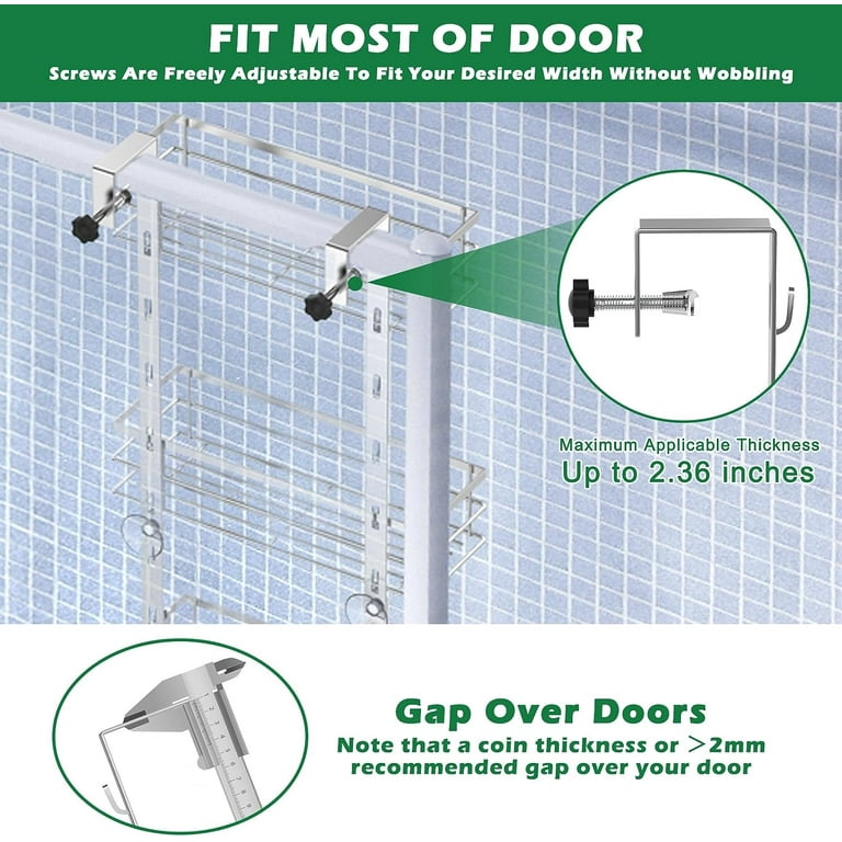 Over the Door Shower Caddy, 5-Tier Adjustable Hanging Shower