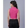 thumbnail image 3 of Moomaya Solid Tank Tops For Women, Sleeveless Collar Neck Shirt Crop Top Blouse, 3 of 7