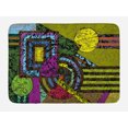 thumbnail image 1 of Abstract Bath Mat, Grunge Pattern with Murky Trippy Geometric Figures Dynamic Circle Illustration, Non-Slip Plush Mat Bathroom Kitchen Laundry Room Decor, 29.5 X 17.5 Inches, Multicolor, Ambesonne, 1 of 2