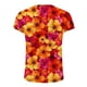 thumbnail image 5 of Moda mujer cuello redondo impresión camisa camisetas manga corta verano camiseta Tops blusa Pompotops hkajfhjk462884, 5 of 5