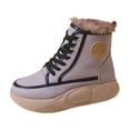 thumbnail image 2 of Botas de nieve de moda antideslizantes, botines con forro suave, accesorios, zapatos de mujer impermeables con aislamiento más cálido para senderismo, violeta 37 Hugo Botas de nieve, 2 of 10