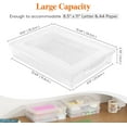 thumbnail image 2 of Plastic MultiPurpose Storage Box with Latching Clear A Paper Storage Classroom Organization Storage Containers for Craft Document Magazine Art Supplies, 2 of 9