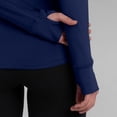 thumbnail image 5 of Women's Fanatics Navy Atlanta Braves Elements Raglan Tri-Blend Quarter-Zip Top, 5 of 7