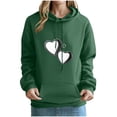 thumbnail image 2 of EchfiProm Valentines Sweatshirts for Womens Green Fall Hoodies Pullover Hooded with Pockets Womems Tops Graphic, 2 of 3