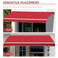 thumbnail image 3 of GVN Patio Awning, Outdoor Sun Shade Shelter Cover Awnings,12' x 10' Manual Retractable Awning Outdoor Sunshade Shelter with Adjustable & Versatile Design, Wine Red, 3 of 10