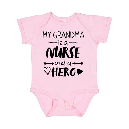 

Inktastic My Grandma is a Nurse and a Hero Gift Baby Boy or Baby Girl Bodysuit