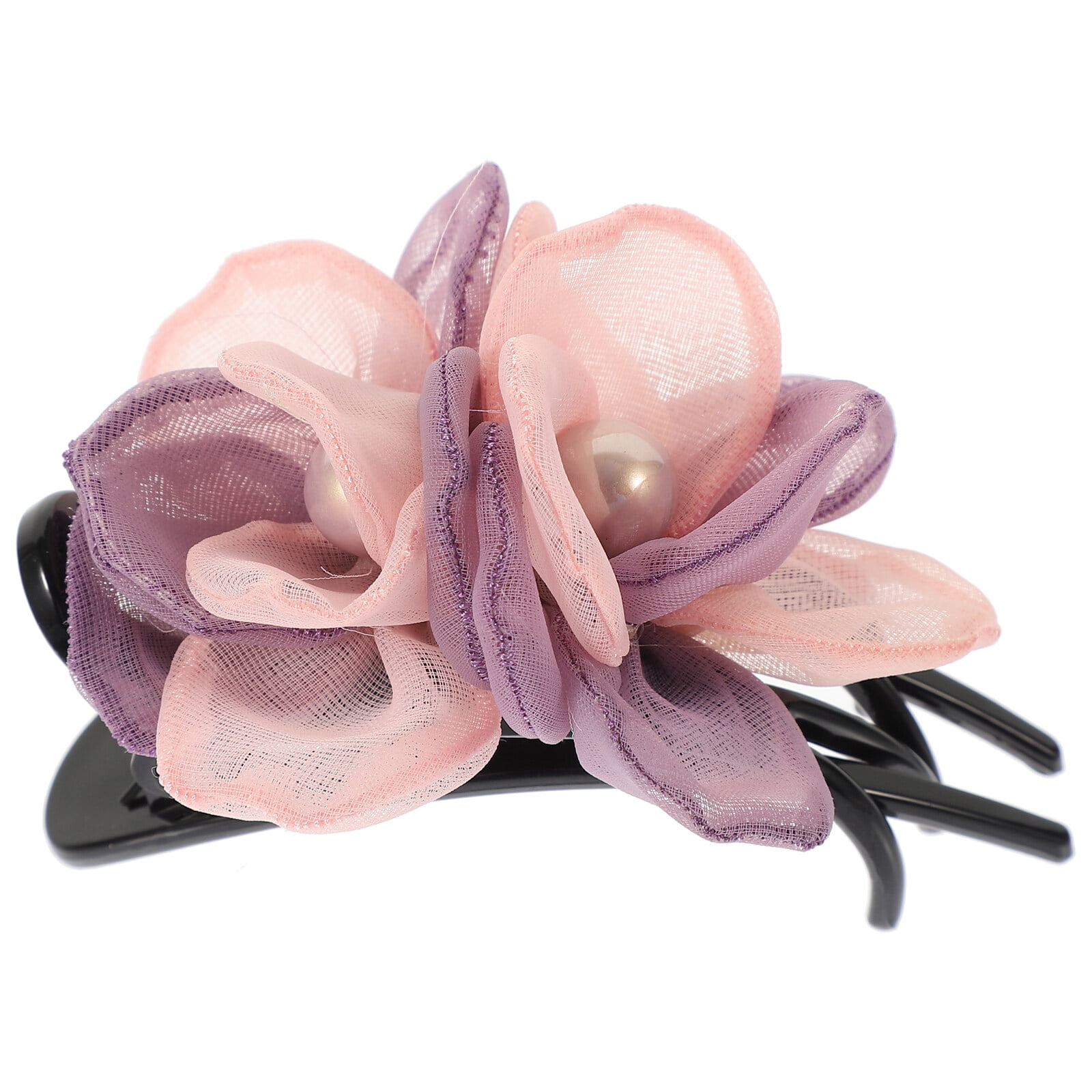 Jaw Alligator Clip Silk Yarn Flower Duck billed Hair Clip for Thin Hair