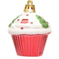 thumbnail image 6 of Clearance! A Set Of 4 Christmas Tree Cupcake Decorations Holiday Dessert Accessories Christmas Decoration Pendants Christmas Daily Christmas Tree Ornaments 8.3*2.4*2 in Red, 6 of 8