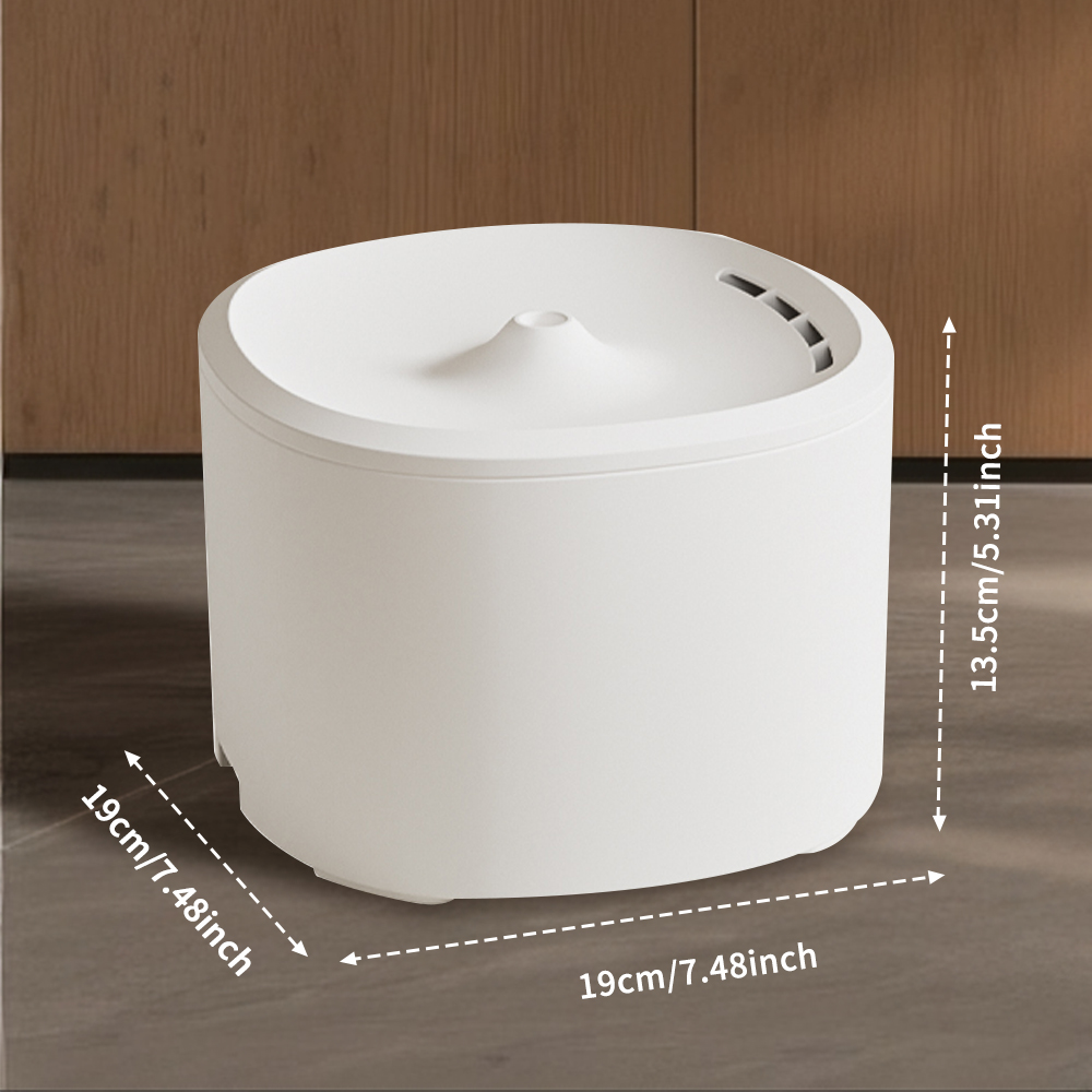 3L Pet Water Fountain, Automatic Circulating Cat Water Fountain with Quiet Pump, Visible Water Level, Easy to Clean, BPA-Free, White, for Cats and Small Dogs