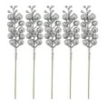 thumbnail image 5 of 5Pcs Artificial Berry Picks, Christmas Berry Stems, Berry Sprigs for Christmas Tree, Glitter Berry Branches for Xmas Garland Wreath, Faux Berry Picks for Vase Filler and Centerpiece Decor, 5 of 5