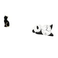 thumbnail image 1 of Escultura de resina de gato y panda, adorno decorativo coleccionable, forma de animal lindo y moderno para entrada, estantería, sala de estar, dormito, 1 of 8