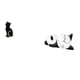 thumbnail image 1 of Escultura de resina de gato y panda, adorno decorativo coleccionable, forma de animal lindo y moderno para entrada, estantería, sala de estar, dormito, 1 of 8