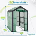 thumbnail image 2 of Machrus Ogrow Large Heavy Duty WALK-IN 2 Tier 8 Shelf Portable Lawn and Garden Greenhouse, 2 of 7