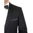 thumbnail image 5 of Raphael Classic Fit Solid Black Two Button Tuxedo Style Jacket Blazer Sportcoat, 5 of 6